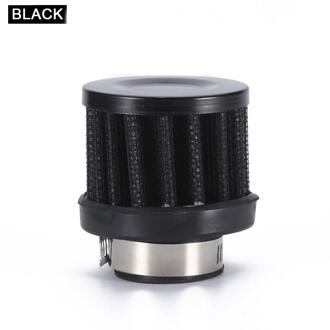 Universele 25Mm Auto Luchtfilter Clip-On Auto Ronde Conische Cold Air Intake Filter Kit Vent Carterontluchting deel Auto Accessoire zwart