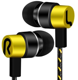 Universele 3.5Mm In-Ear Stereo Oordopjes Oortelefoon Voor Mobiele Telefoon Jan24 Voor Xiaomi, voor Iphone Auriculares # Y10 geel