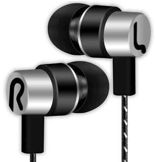 Universele 3.5Mm In-Ear Stereo Oordopjes Oortelefoon Voor Mobiele Telefoon Jan24 Voor Xiaomi, voor Iphone Auriculares # Y10 zilver