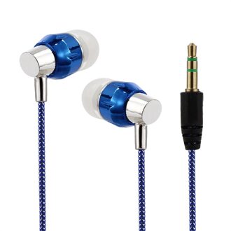 Universele 3.5Mm In-Ear Stereo Oordopjes Oortelefoon Voor Mobiele Telefoon MP3 MP4 Bass Music Headset blauw