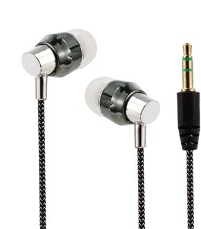 Universele 3.5Mm In-Ear Stereo Oordopjes Oortelefoon Voor Mobiele Telefoon MP3 MP4 Bass Music Headset zwart