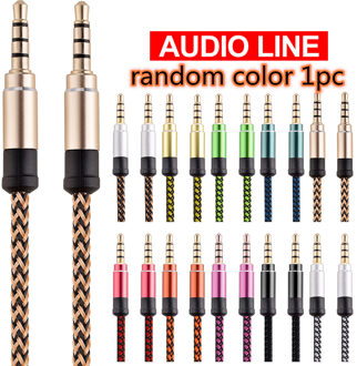 Universele 3 Meter Audio Kabel 3.5 Mm Jack Aux Kabel Oortelefoon Audio Adapter Voor Auto MP3 MP4 Hoofdtelefoon Mannelijke Aux lijn willekeurig kleur 1stk