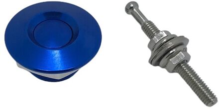 Universele 32Mm/1.25 "Push Knop Billet Hood Pins Lock Clip Kit Motorkappen Lock Aluminium Auto Quick klink blauw