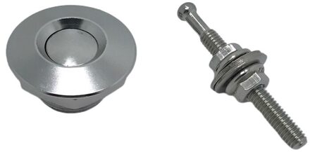 Universele 32Mm/1.25 "Push Knop Billet Hood Pins Lock Clip Kit Motorkappen Lock Aluminium Auto Quick klink Sliver