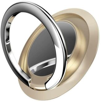 Universele 360 Vinger Ring Mobiele Telefoon Houder Stand Magnetische Auto Metalen Grip Voor Iphone Samsung Huawei Xiaomi gouden