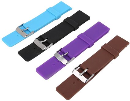 Universele 4 Pairs 20Mm Rubber + Siliconen Sport Casual Horloge Riem Decoratie