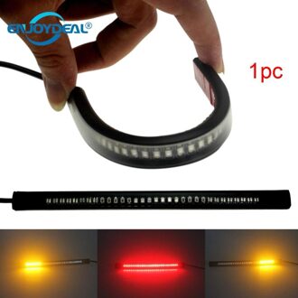 Universele 48 LED Flexibele Motorfiets Plaat Brake Staart Lamp Signaal Turn Licht 12V LED Strip Licht Waterdicht remlicht strip