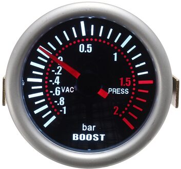 Universele 52mm 2 "Auto Gauge Druk Turbo Boost Meters Meter In. HG PSI Rook Wijzerplaat Gezicht Wit Digitale LED Licht