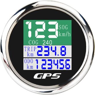 Universele 52Mm Digitale Gps Snelheidsmeter Waterdicht Tft-scherm Kilometerstand Verstelbare Trip Cog 9-32V Met Gps antenne BS