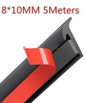 Universele 5M Auto Rubber Afdichting Strip Geneigd T-Vormige Weerbestendig Edge Trim Rood