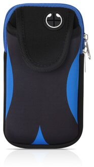Universele 6 ''Waterdichte Sport Armband Tas Running Jogging Gym Arm Band Mobiele Telefoon Bag Case Cover Houder Voor Iphone samsung Blauw