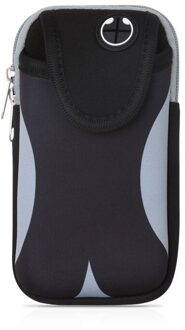 Universele 6 ''Waterdichte Sport Armband Tas Running Jogging Gym Arm Band Mobiele Telefoon Bag Case Cover Houder Voor Iphone samsung grijs