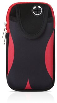 Universele 6 ''Waterdichte Sport Armband Tas Running Jogging Gym Arm Band Mobiele Telefoon Bag Case Cover Houder Voor Iphone samsung Rood