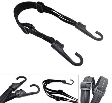 Universele 60cm Motorfiets Bagage Mesh Strap Vaste Elastische Gesp Touw Motorhelm Netto Bandage Zwart