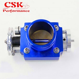 Universele 65 Mm 2.5 "Intake Gasklephuis Cnc Billet High Flow Met Adapter Plaat Zwart/Blauw/Zilver