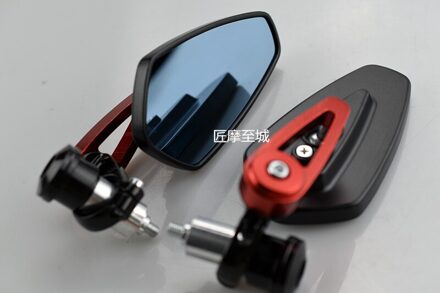 Universele 7/8 "" 22 Mm Handle Bar Motorcycle Bar End Spiegel Motorfiets Spiegel Voor Honda Yamaha Kawasaki Z750 Suzuki ducati Bmw Ktm Zilver