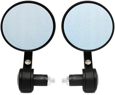 Universele 7/8 "22Mm Motorfiets Achteruitkijkspiegel Motorfiets Stuur Spiegels Handvat End Side Spiegel Voor Vespa Sprint Cafe Racer