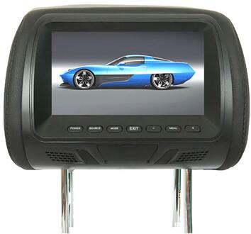 Universele 7 Inch Auto Hoofdsteun Monitor Rear Seat Entertainment Multimedia Speler Seat Terug MP4 Usb Sd MP3 MP5 Auto Accessoires zwart