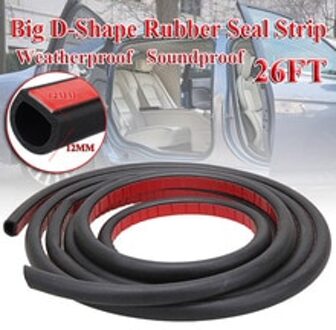 Universele 8M Auto D Vorm Rubberen Afdichting Weer Strip Deur Rand Moulding Trim Rubberen Afdichting Strip Verminderen Interieur Noise