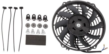 Universele 9 12V 80W Auto Elektrische Radiator Intercooler Koelventilator Push Pull Kit