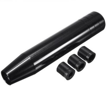 Universele Aluminium Auto Truck Racing Manual Gear Stick Pookknop Zwart 18 Cm Auto Gemodificeerde Gear Shifter + Schroefdraad Behuizing * 3