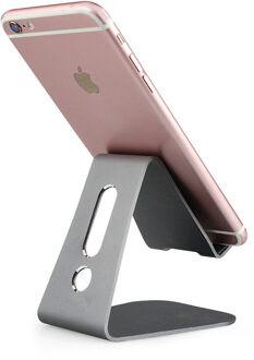 Universele Aluminium Tablet Stand voor Apple ipad beugel Senior Metalen Ondersteuning voor iphone x/8 m ipad samsung Galaxy tab standhouder Zilver