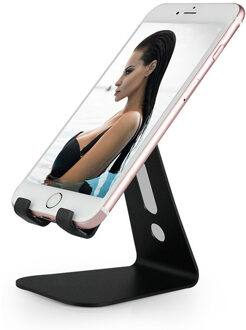 Universele Aluminium Tablet Stand voor Apple ipad beugel Senior Metalen Ondersteuning voor iphone x/8 m ipad samsung Galaxy tab standhouder zwart