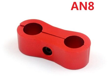 Universele AN4 AN6 AN8 AN10 AN12 Billet Olie Brandstof Water Slang Buis Seprator Divider Klem Aluminium Lijn Separator Onderdelen rood(AN8)