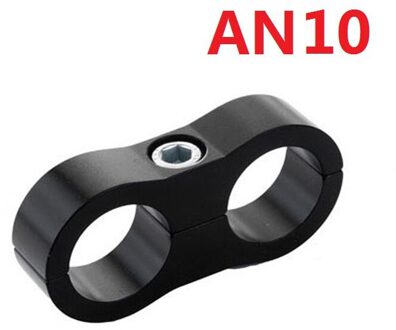 Universele AN4 AN6 AN8 AN10 AN12 Billet Olie Brandstof Water Slang Buis Seprator Divider Klem Aluminium Lijn Separator Onderdelen zwart(AN10)