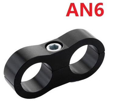 Universele AN4 AN6 AN8 AN10 AN12 Billet Olie Brandstof Water Slang Buis Seprator Divider Klem Aluminium Lijn Separator Onderdelen zwart(AN6)