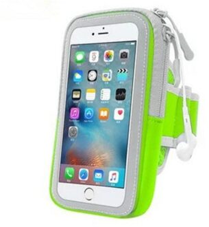 Universele Arm Tas 4-6Inch Mobiele Motion Telefoon Armband Cover Voor Running Sport Arm Band Houder Van De telefoon Op De Arm Case Cover groen