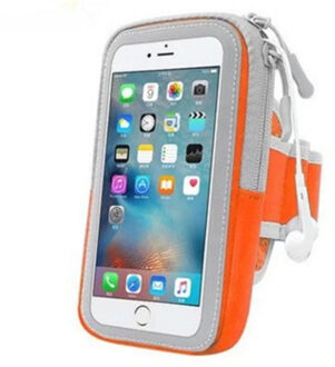 Universele Arm Tas 4-6Inch Mobiele Motion Telefoon Armband Cover Voor Running Sport Arm Band Houder Van De telefoon Op De Arm Case Cover oranje