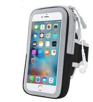 Universele Arm Tas 4-6Inch Mobiele Motion Telefoon Armband Cover Voor Running Sport Arm Band Houder Van De telefoon Op De Arm Case Cover zwart