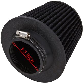 Universele Auto 3 "3.5" Inch Luchtfilters Prestaties High Flow Koude Intake Filter Inductie Kit Sport Power Mesh kegel 76Mm 89Mm 3.5 duim zwart