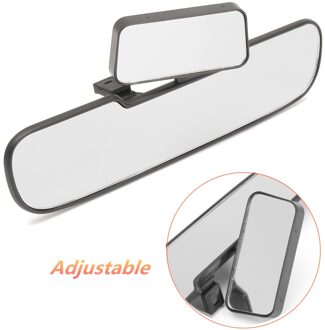 Universele Auto Achteruitkijkspiegel Groothoek Panoramisch Anti-dazzling Interieur Achteruitkijkspiegel Grote Vision Gebogen Dubbele Spiegel