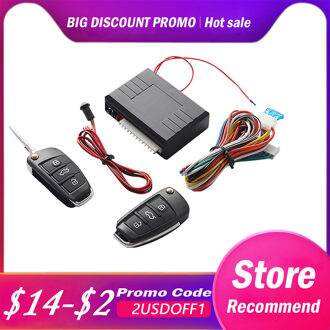 Universele Auto Auto Keyless Entry Systeem Knop Start Stop LED Sleutelhanger Centrale Kit Deurvergrendeling met Afstandsbediening