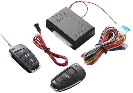 Universele Auto Auto Keyless Entry Systeem Knop Start Stop Led Sleutelhanger Centrale Kit Deurvergrendeling Met Afstandsbediening