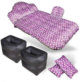 Universele Auto Back Seat Cover Air Opblaasbare Reizen Bed Matras Voor Voertuig Sofa Outdoor Camping Kussen Zilver