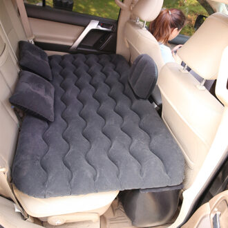Universele Auto Back Seat Cover Air Opblaasbare Reizen Bed Matras Voor Voertuig Sofa Outdoor Camping Kussen zwart