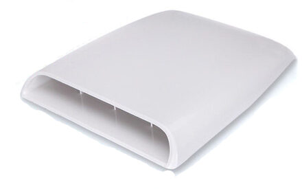 Universele Auto Bonnet Hood Scoop Air Vloeiende Intake Vent Cover Decoratieve Bug Shields Accessoires Styling Vervanging wit