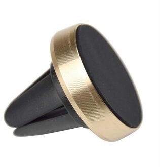 Universele Auto Bracket Mount Houder Magnetische Auto Air Vent Aluminium Abs Voor Iphone Samsung Xiaomi Gps Bracket Stand Houder goud