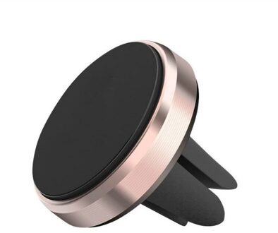 Universele Auto Bracket Mount Houder Magnetische Auto Air Vent Aluminium Abs Voor Iphone Samsung Xiaomi Gps Bracket Stand Houder Rosegold