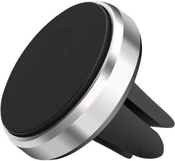 Universele Auto Bracket Mount Houder Magnetische Auto Air Vent Aluminium Abs Voor Iphone Samsung Xiaomi Gps Bracket Stand Houder zilver
