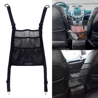Universele Auto Dak Interieur Driver Opslag Netting Tas Met Rits Koord Kofferbak Opslag Auto Mesh Organizer isolation network
