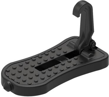 Universele Auto Deur Stap Pedaal Opvouwbare Auto Rooftop Bagage Ladder Verslaafd Voetsteunen Deur Veiligheid Hamer Deur Stap zwart