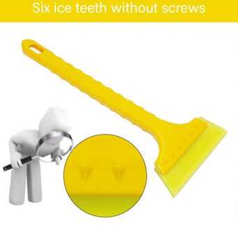 Universele Auto Geel Sneeuw Ijskrabber Voertuig Voorruit Voorruit Sneeuwschuiver Verwijdering Borstel Schoonmaak Tool