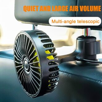 Universele Auto Haak Auto Back Seat Hoofdsteun 3 Speed 5V Usb Fan Met Switch Air Cooling Fan Voor Auto truck Suv Boot