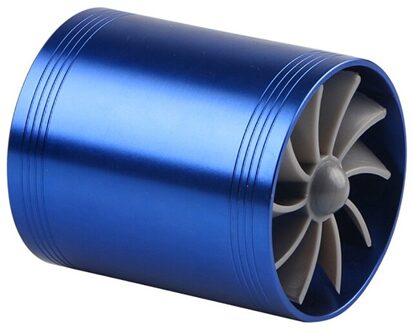 Universele Auto Luchtinlaat Turbonator Dual Fan Air Intake Supercharger Gas Fuel Saver Voor Meest Voertuig TD326