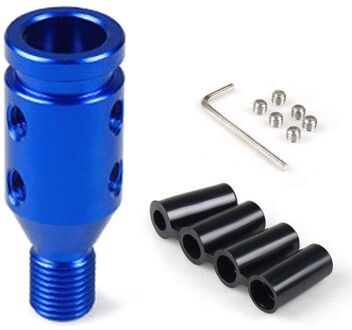 Universele Auto Manual Pookknop Adapter M12x1.25 Aluminium Schroefdraad Shifter 781B blauw