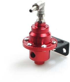 Universele Auto Olie Druk Regulator Verstelbare Aluminium Fuel Pressure Regulator Met Gauge Kit Auto Vervanging Brandstof Onderdelen rood